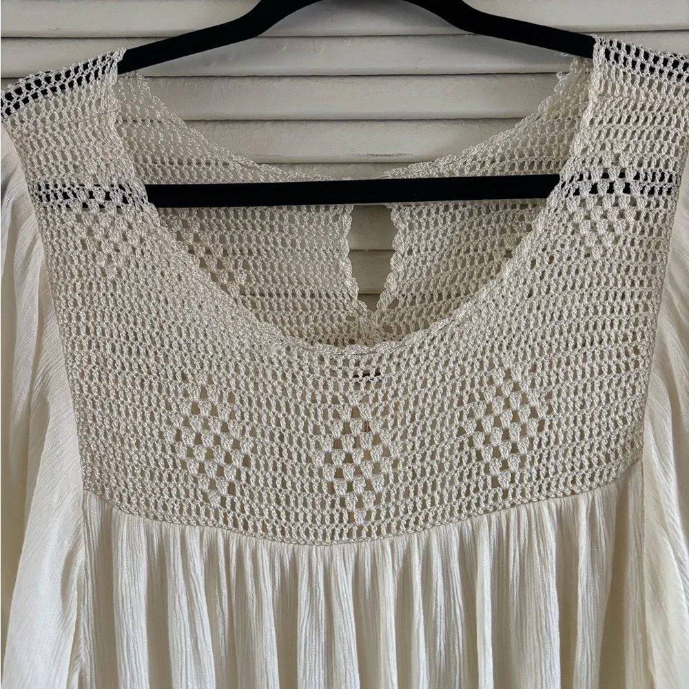 Free People Dolman Sleeve Crochet Blouse size S